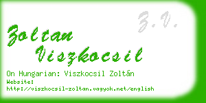 zoltan viszkocsil business card