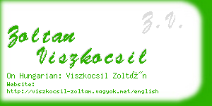 zoltan viszkocsil business card